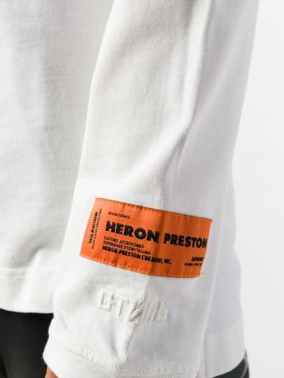 Shop Heron Preston Embroidered Logo Sweatshirt In White