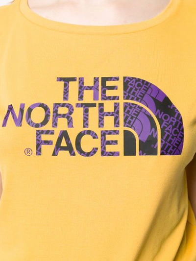 Shop The North Face Logo Print T In Yellow