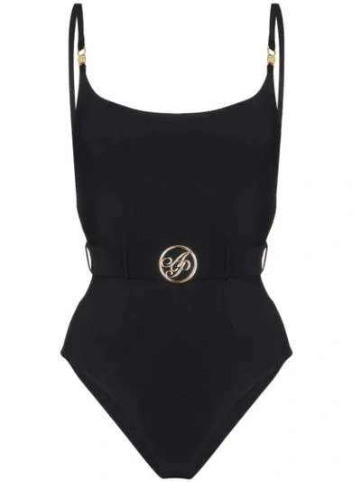 Shop Agent Provocateur Laurella Low-back Swimsuit In Black