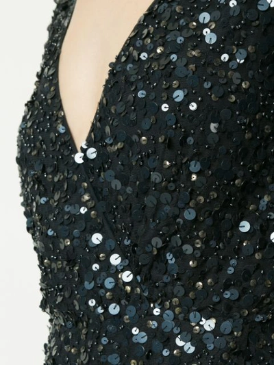 Shop Rachel Gilbert Sequins Gown In Blue