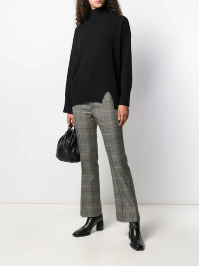 Shop Antonelli Knitted Long Sleeved Jumper In Black