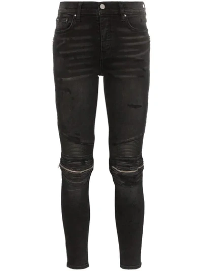 Shop Amiri Biker Skinny Jeans In Black