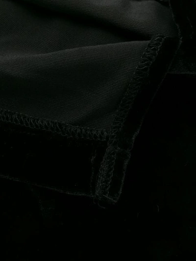 Shop Gold Hawk Elasticated Waist Velvet Trousers In Black