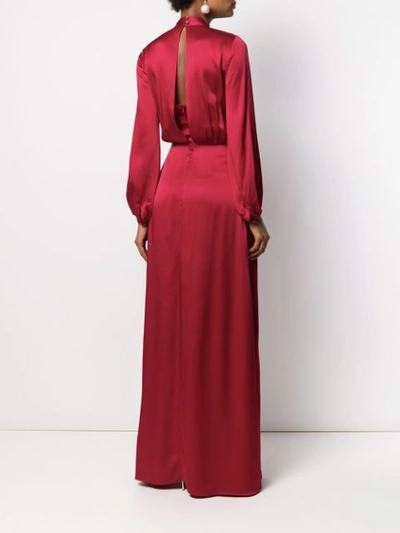Shop Temperley London Lolita Sequinned-bow Gown In Red