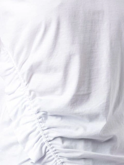 Shop Ck Calvin Klein Asymmetrical Rouche T-shirt In White