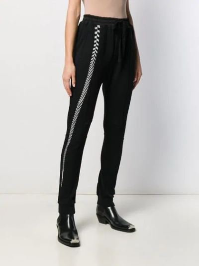 Shop Haider Ackermann Embroidered Panel Track Pants In Black