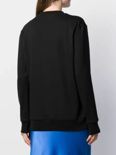 Shop Versace Embellished Medusa Logo Embroidered Sweatshirt In Black