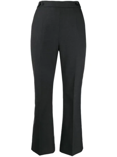 Shop Marni Kickflare Tailored Trousers In Grey