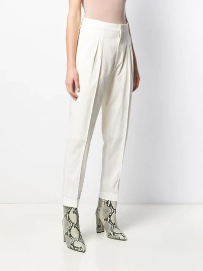 Shop Isabel Marant High Waist Pleated Trousers In White
