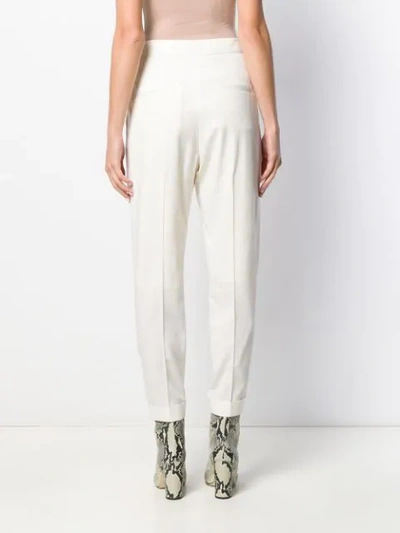 Shop Isabel Marant High Waist Pleated Trousers In White