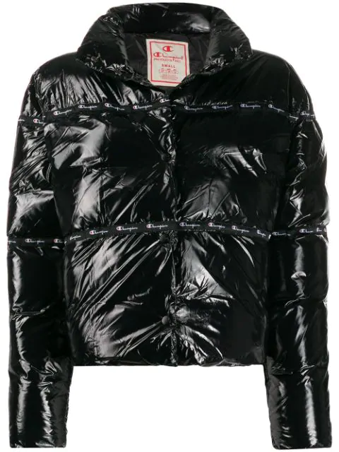 shiny champion puffer jacket