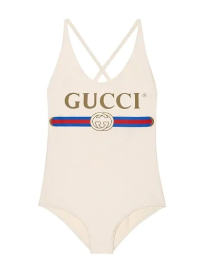 Shop Gucci Logo In White