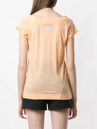 Shop Gloria Coelho Cut Out Details T-shirt In Orange