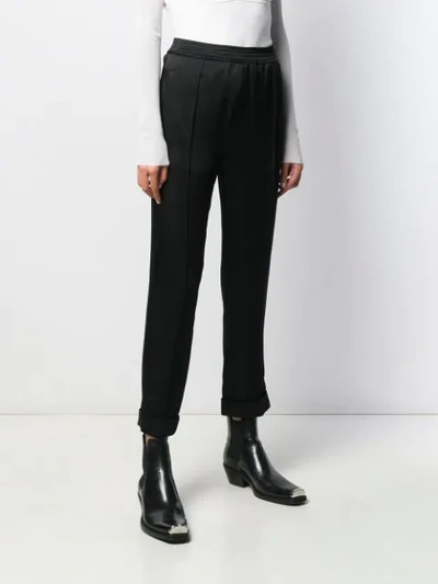 HAIDER ACKERMANN HIGH-WAISTED SLIM-FIT TROUSERS - 黑色