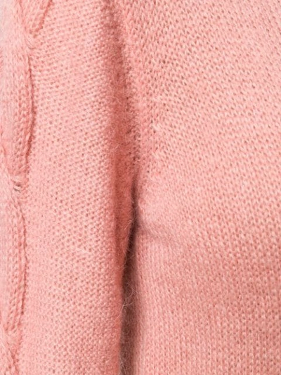 Shop Altea Cable Knit Sweater In Pink