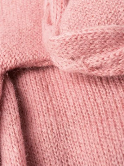 Shop Altea Cable Knit Sweater In Pink