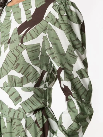 Shop Adriana Degreas Printed Short Dress In Green