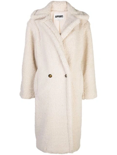 Shop Apparis Daryna Faux-shearling Coat In White