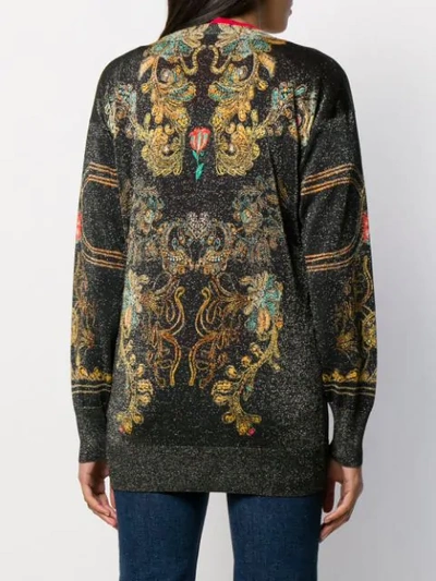 Shop Etro Metallic Threading Jumper In Black