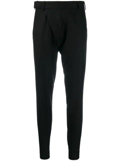 AGANOVICH SLIM-FIT TAILORED TROUSERS - 黑色