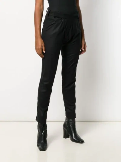 Shop Aganovich Slim-fit Tailored Trousers In Black
