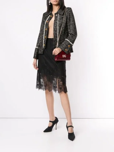 Shop Dolce & Gabbana Sheer Corset-style Top In Neutrals