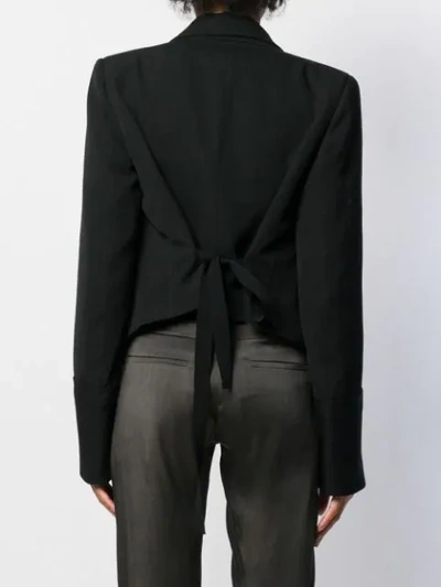 Shop Ann Demeulemeester Asymmetric Buttoned Jacket In Black