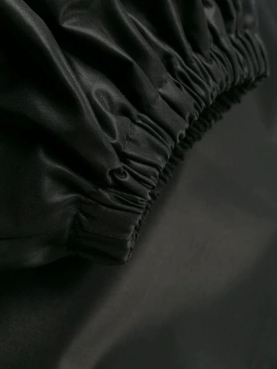 Shop Msgm Pouf Sleeve Mini Dress In Black