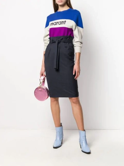 Shop Isabel Marant Étoile Pencil Skirt In Blue