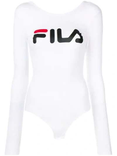 Shop Fila Logo Print Bodysuit In White