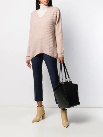 Shop Allude Cashmere V-neck Jumper In Pink