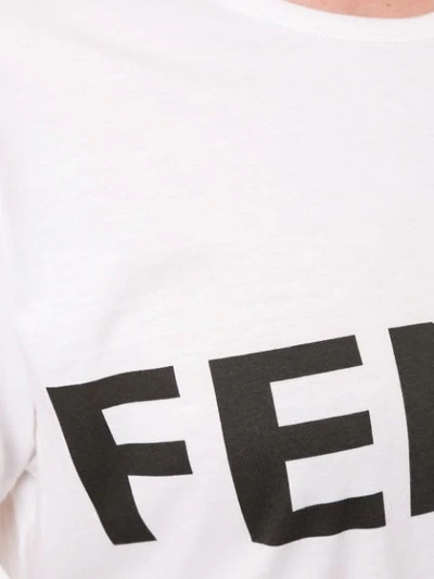 Pre-owned Fendi Logo Print T-shirt In White