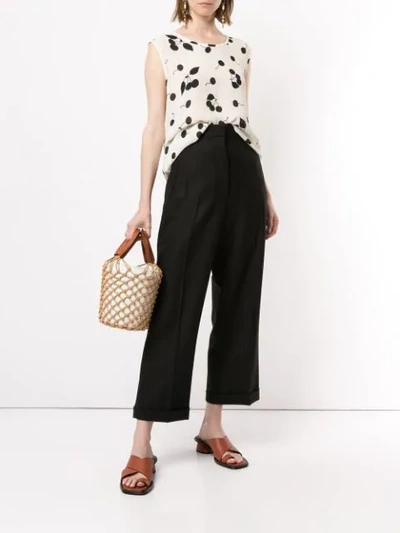 Shop 3.1 Phillip Lim / フィリップ リム Cerise Print Silk Blouse With Back Ties In Neutrals