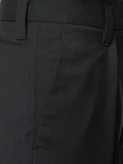 Shop Ann Demeulemeester Cropped Pleated Belt Trousers In Black