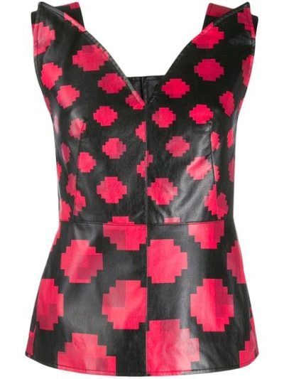 Shop Marni Pixelated Tank Top In Red