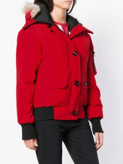 Shop Canada Goose Trimmed Hood Puffer Jacket In 11 Red