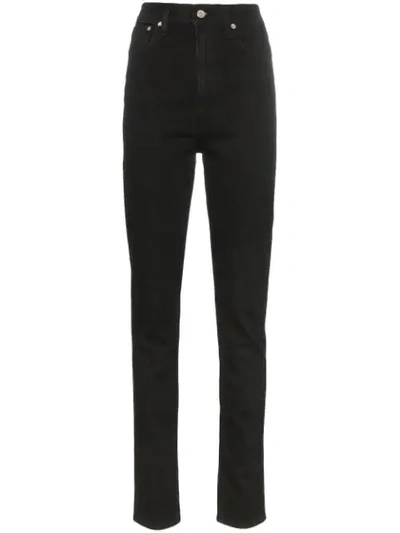 Shop Helmut Lang High-waisted Jeans - Black