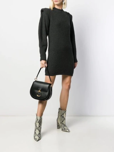 Shop Isabel Marant Beatsy Sweater Dress In Grey