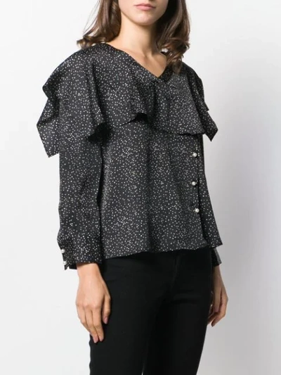 Shop Jovonna Ophidia Blouse In Black