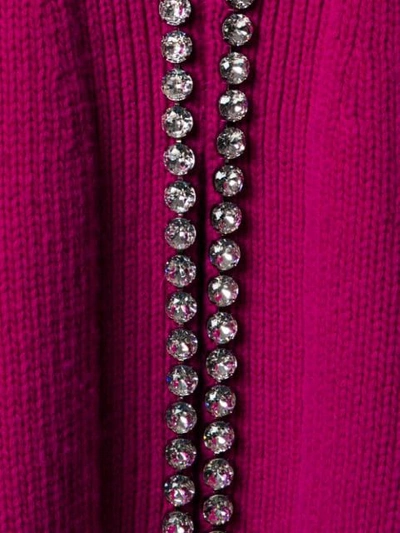 Shop Christopher Kane Crystal And Gel Cardigan In Pink