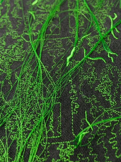 EMBROIDERED FRINGED SKINNY JEANS