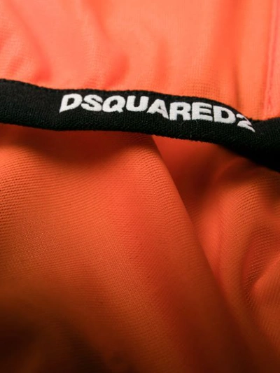 Shop Dsquared2 Logo Contrast Bralette Top - Orange