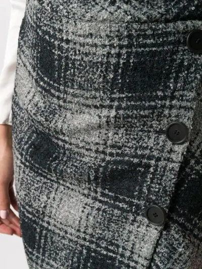 Shop Antonelli Draped Asymmetric Skirt In 991 Black Grey