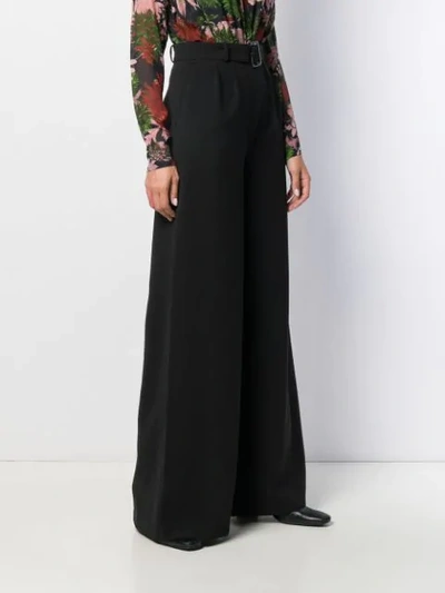 Shop Ainea High-waisted Palazzo Trousers In Black