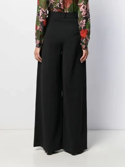 Shop Ainea High-waisted Palazzo Trousers In Black