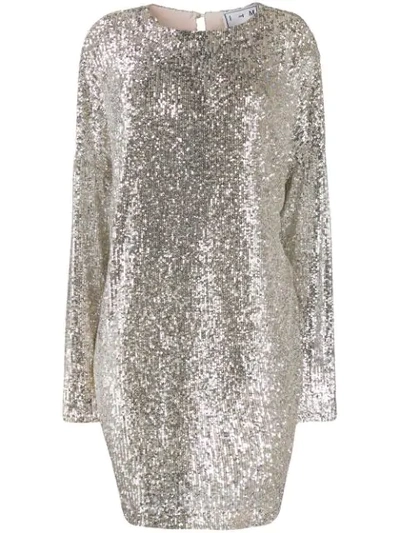 Shop In The Mood For Love Sequinned Shift Dress In Silver