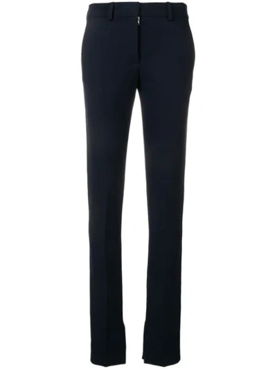 Shop Victoria Beckham Ankle Split Trousers In Navy