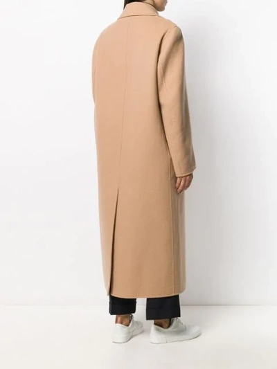 Shop Jil Sander Double-breasted Coat In Neutrals