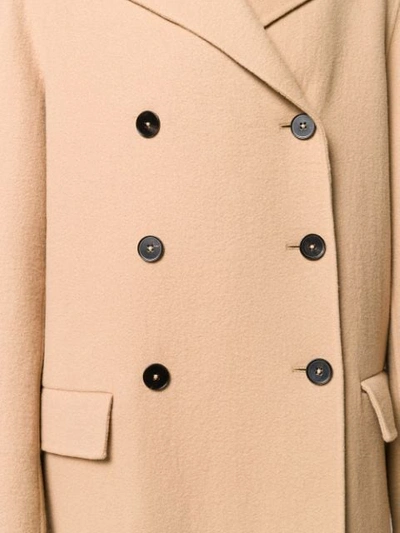 Shop Jil Sander Double-breasted Coat In Neutrals