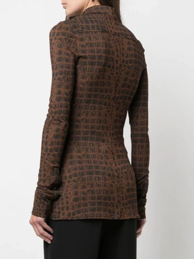 Shop Proenza Schouler Snake-print Shirt In Brown